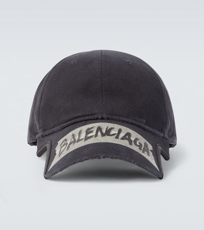 Balenciaga Balenciaga Masking Tape cotton drill baseball cap