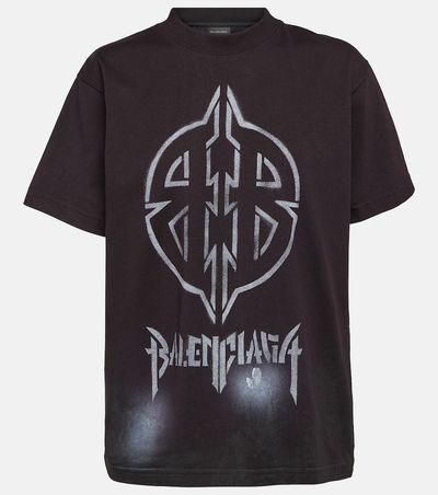 Balenciaga Balenciaga Metal BB oversized cotton jersey T-shirt