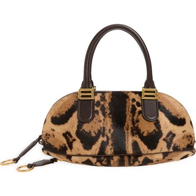 Balenciaga Balenciaga Mini Bolero Genuine Calf Hair Bowling Bag