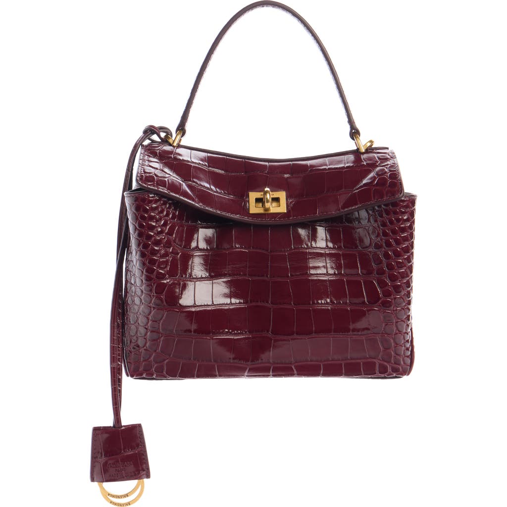 Balenciaga Balenciaga Mini Rodeo Croc Embossed Leather Top Handle Bag