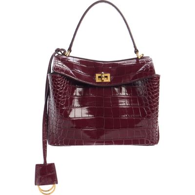 Balenciaga Balenciaga Mini Rodeo Croc Embossed Leather Top Handle Bag
