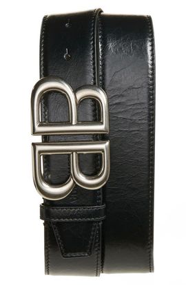Balenciaga Balenciaga Monaco BB Calfskin Leather Belt