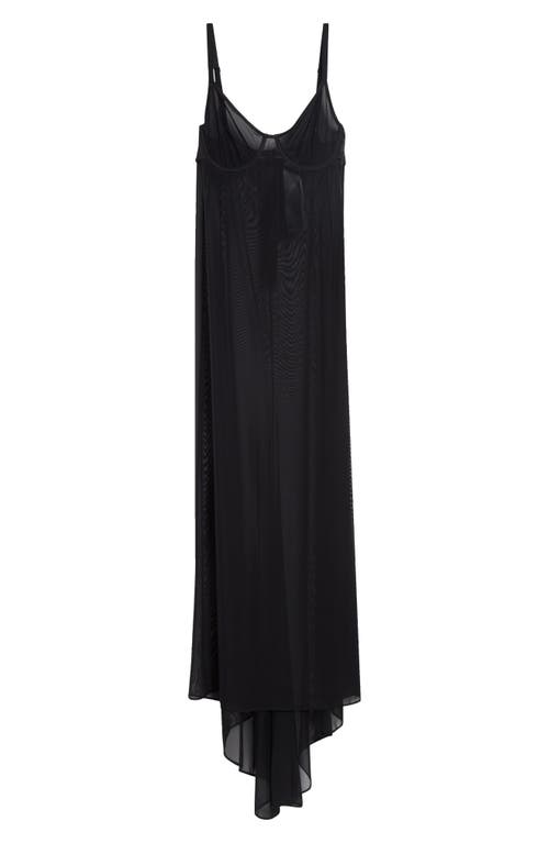 Balenciaga Balenciaga Naked Sheer Stretch Technical Tulle Dress