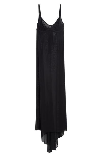 Balenciaga Balenciaga Naked Sheer Stretch Technical Tulle Dress