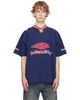 Balenciaga Balenciaga Navy 3B Football V-Neck Oversized T-shirt - 1