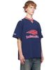 Balenciaga Balenciaga Navy 3B Football V-Neck Oversized T-shirt - 2