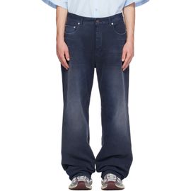 Balenciaga Balenciaga Navy Curved Knee Jeans