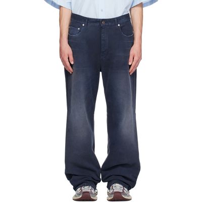 Balenciaga Balenciaga Navy Curved Knee Jeans