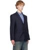 Balenciaga Balenciaga Navy Fine Wool Pinstripe Jacket - 2