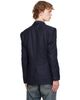 Balenciaga Balenciaga Navy Fine Wool Pinstripe Jacket - 3