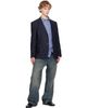 Balenciaga Balenciaga Navy Fine Wool Pinstripe Jacket - 4