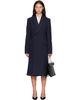 Balenciaga Balenciaga Navy Godet Midi Coat - 1