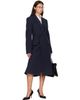 Balenciaga Balenciaga Navy Godet Midi Coat - 4