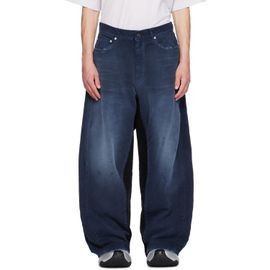 Balenciaga Balenciaga Navy Patched Baggy Jeans