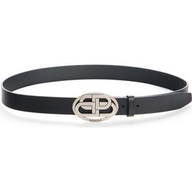 Balenciaga Balenciaga Oval BB Buckle Leather Belt