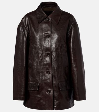 Balenciaga Balenciaga Oversized leather car coat