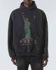 Balenciaga Balenciaga Paris Liberty distressed fleece hoodie - 3
