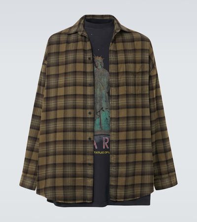 Balenciaga Balenciaga Paris Liberty layered cotton shirt