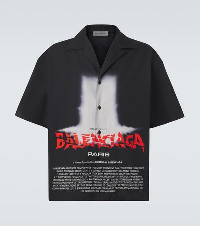 Balenciaga Balenciaga Printed cotton bowling shirt