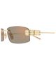 Balenciaga Balenciaga Rectangular Rimless Sunglasses, 62mm - 3