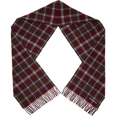 Balenciaga Balenciaga Red Wool Hooded Scarf