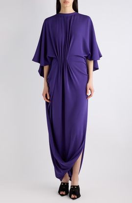 Balenciaga Balenciaga Silk Draped Maxi Dress