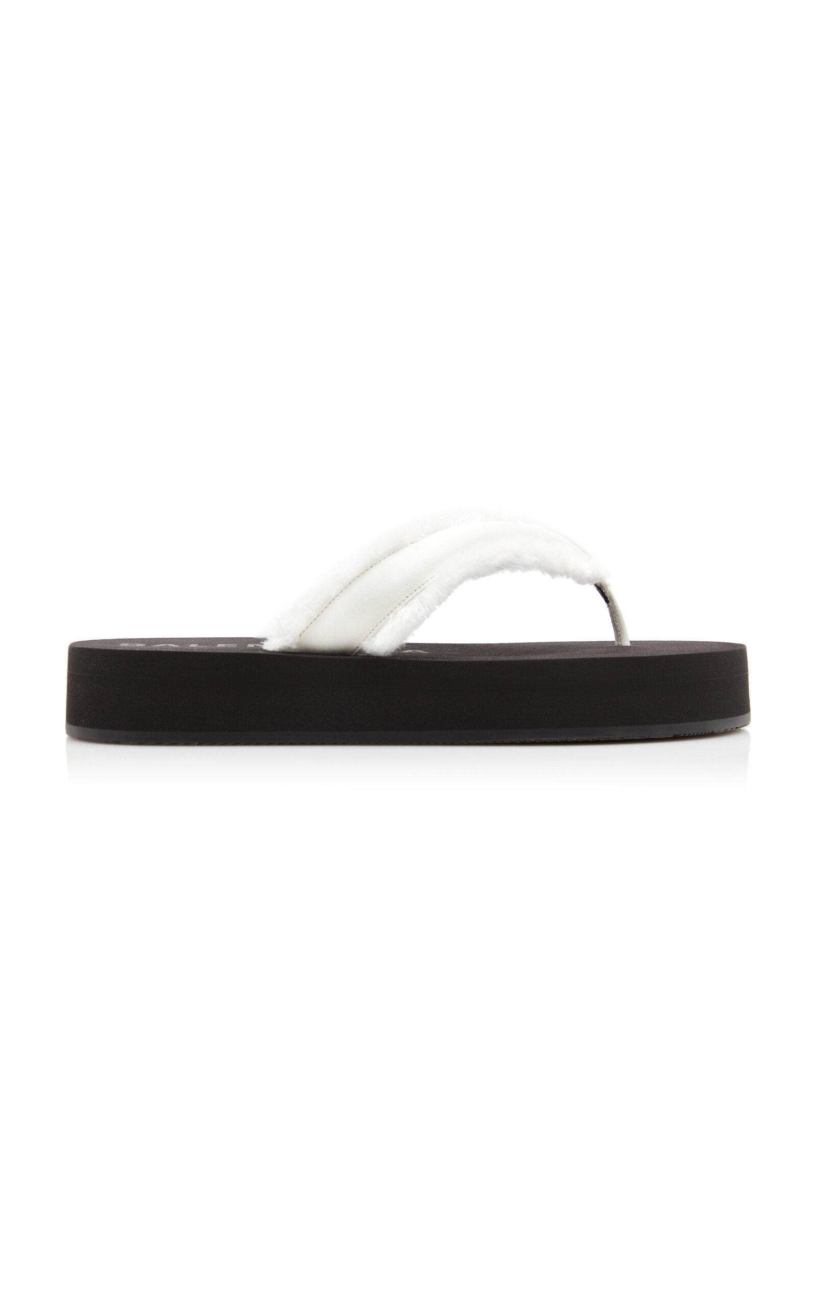Balenciaga Balenciaga SilkTrimmed Platform Flip Flop