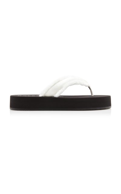 Balenciaga Balenciaga SilkTrimmed Platform Flip Flop