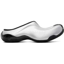 Balenciaga Balenciaga Silver & Black Basketball Slip On Flats
