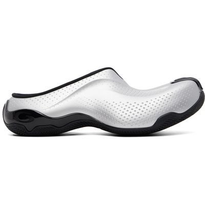 Balenciaga Balenciaga Silver & Black Basketball Slip On Flats