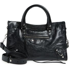 Balenciaga Balenciaga Small Le City Crinkle Leather Top Handle Bag
