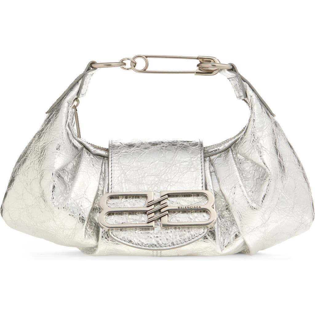 Balenciaga Balenciaga Small Pamela Crinkled Metallic Leather Shoulder Bag