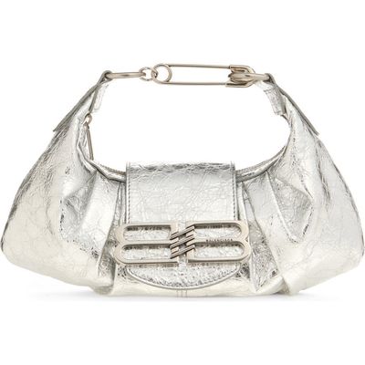 Balenciaga Balenciaga Small Pamela Crinkled Metallic Leather Shoulder Bag