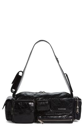 Balenciaga Balenciaga Small Superbusy Crinkle Leather Sling Bag