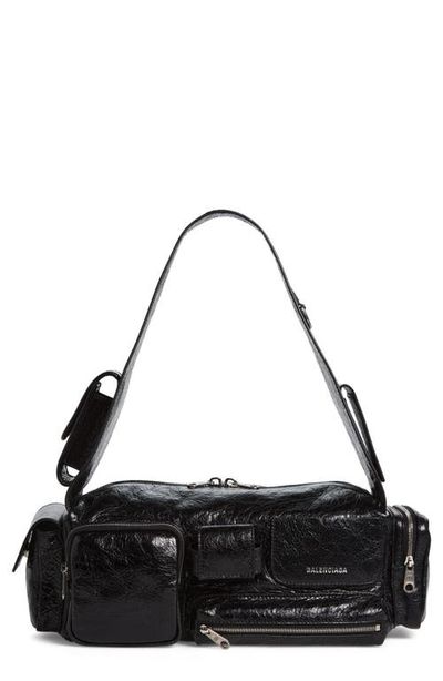 Balenciaga Balenciaga Small Superbusy Crinkle Leather Sling Bag