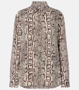 Balenciaga Balenciaga Snake-print silk shirt