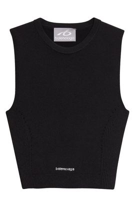 Balenciaga Balenciaga Sporty Athletic Crop Sleeveless Sweater