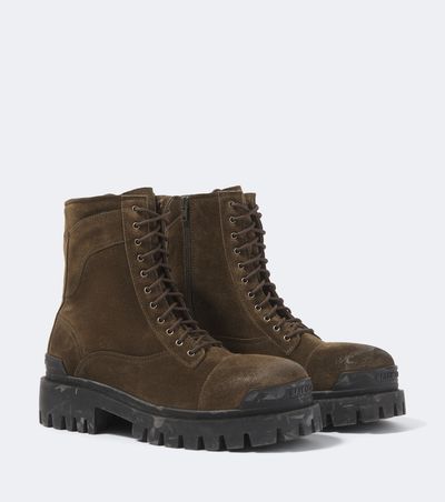 Balenciaga Balenciaga Strike suede combat boots