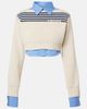Balenciaga Balenciaga Striped cropped cotton sweater - 1