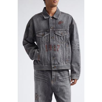 Balenciaga Balenciaga Tattoo Boxy Denim Jacket