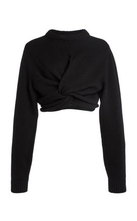 Balenciaga Balenciaga Twistfront Wool Top