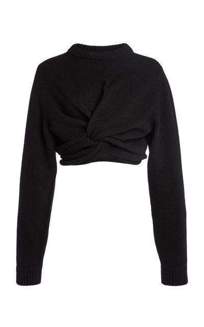 Balenciaga Balenciaga Twistfront Wool Top