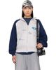 Balenciaga Balenciaga White Raglan Zip-Up Hoodie - 1