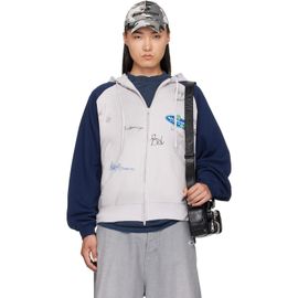 Balenciaga Balenciaga White Raglan Zip-Up Hoodie