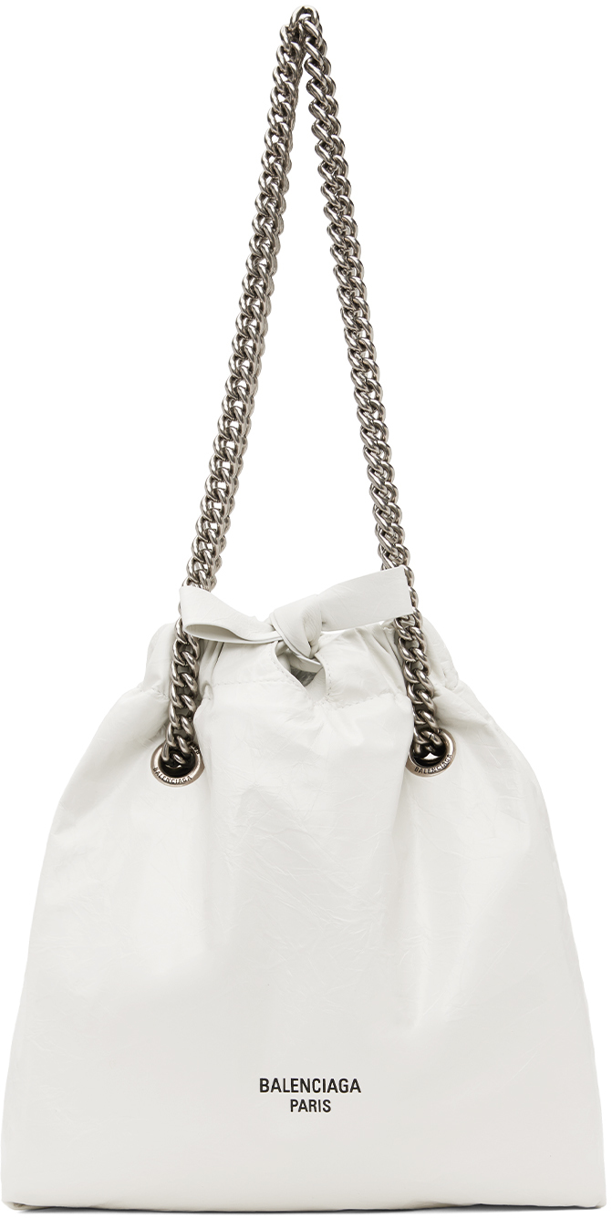Balenciaga - White Small Crush Tote