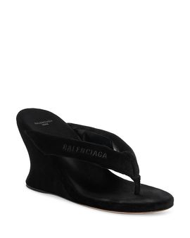 Balenciaga Balenciaga Women's Gaeta Stretch Velvet Wedge Sandals