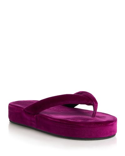 Balenciaga Balenciaga Women's Jet Lag Stretch Velvet Thong Sandals