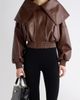 Balenciaga Balenciaga Wrap Collar Leather Blouson - 1