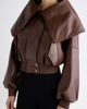 Balenciaga Balenciaga Wrap Collar Leather Blouson - 5