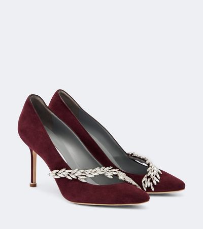 Balenciaga Balenciaga x Manolo Blahnik embellished suede pumps